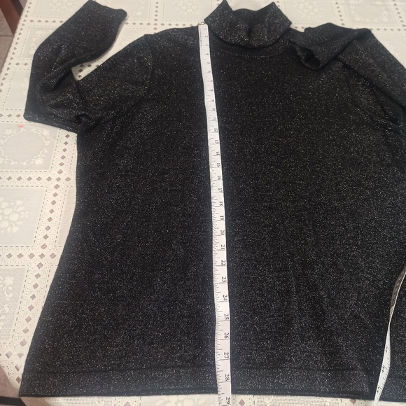Pure Collection Women's Black With Metallic Fibres Cowl Neck Sweater Size 22 - Picture 13 of 16